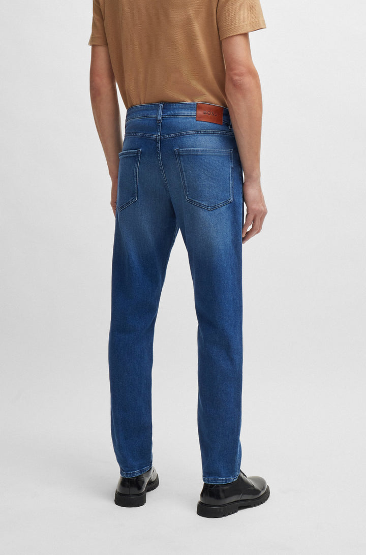 BOSS Jeans Regular Fit in Cotton Mix - H-RE.MAINE 10263385 01-50524015- Concorde Fashion#color_navy-416