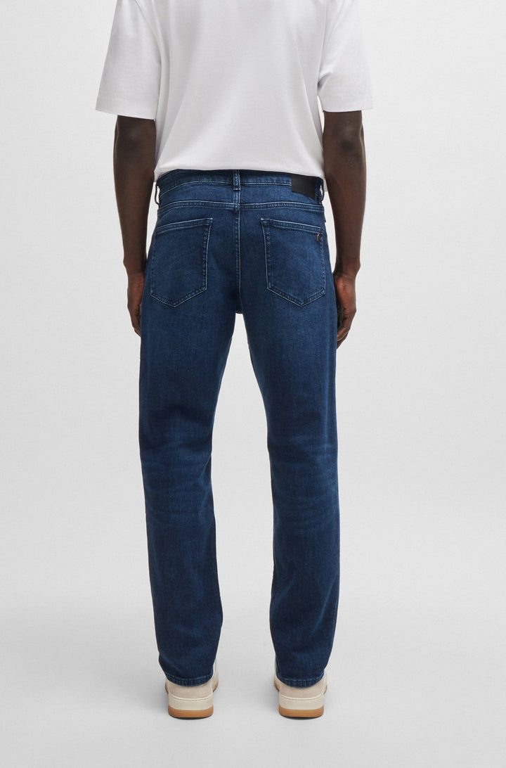 BOSS Jeans Regular Fit in Cotton Mix - TROY BO 10263385 01-50524020- Concorde Fashion#color_navy-419
