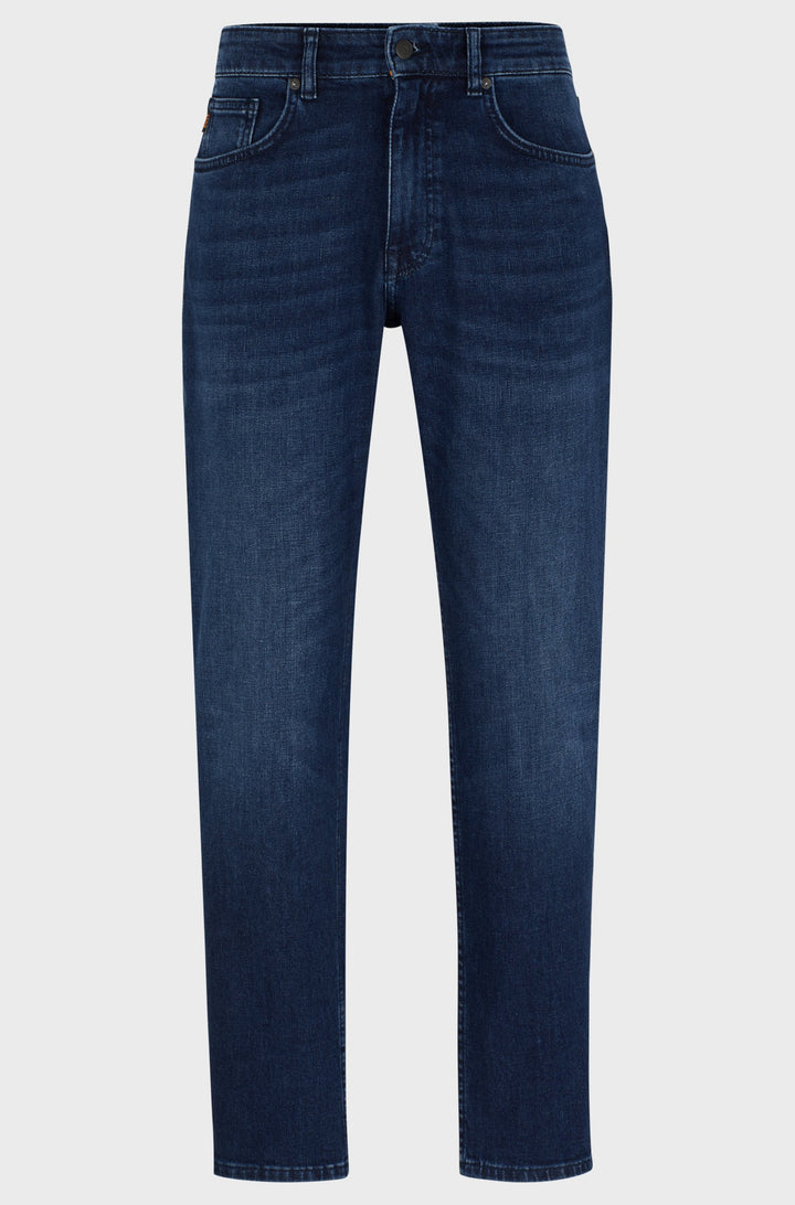 BOSS Jeans Regular Fit in Cotton Mix - TROY BO 10263385 01-50524020- Concorde Fashion#color_navy-419