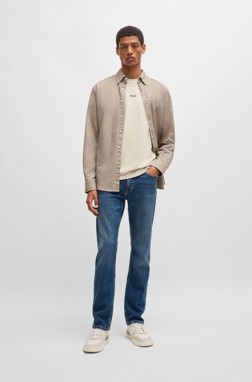 BOSS Jeans Slim Fit in Cotton Mix - DELAWARE BO 10263385 05-50526951- Concorde Fashion#color_navy-414