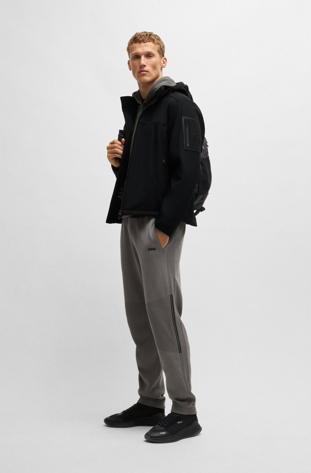 BOSS Casual Jackets  in Nylon Mix - J_ZEM 10263408 01-50515100- Concorde Fashion#color_black-001