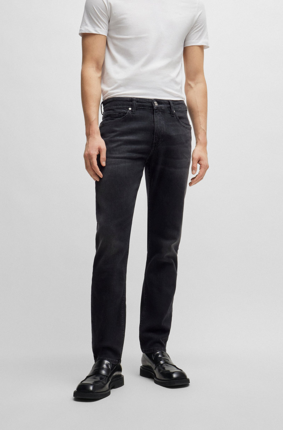 BOSS Jeans Slim Fit in Cotton Mix - H-DELAWARE 10263415 01-50524034- Concorde Fashion#color_charcoal-019