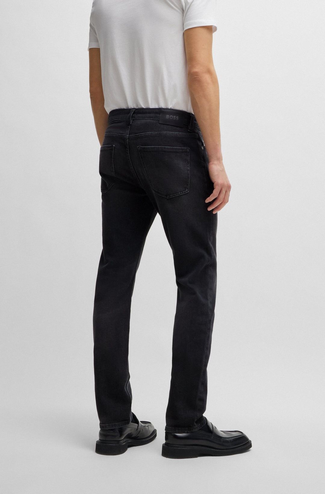 BOSS Jeans Slim Fit in Cotton Mix - H-DELAWARE 10263415 01-50524034- Concorde Fashion#color_charcoal-019