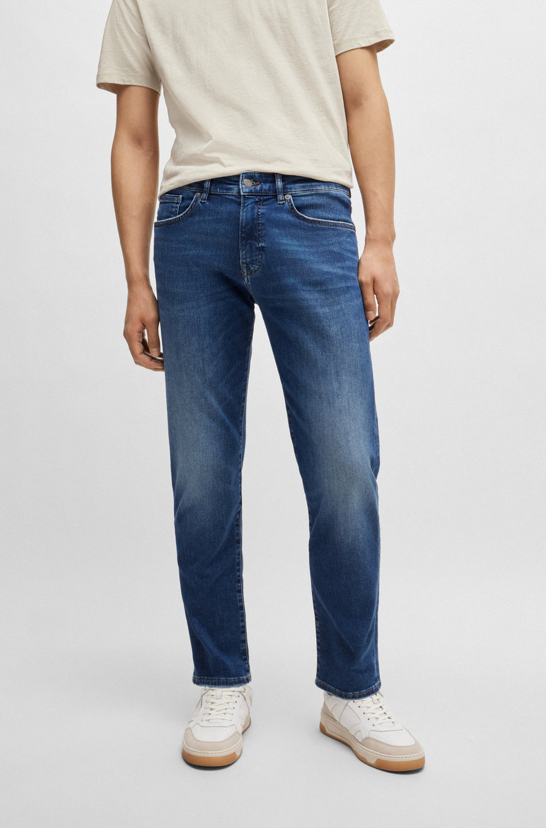 BOSS Jeans Regular Fit in Cotton Mix - RE.MAINE BO 10263422 01-50524084- Concorde Fashion#color_navy-411