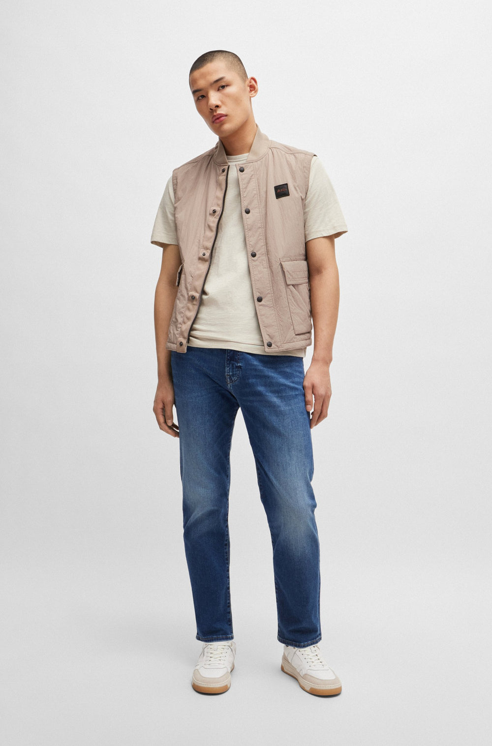 BOSS Jeans Regular Fit in Cotton Mix - RE.MAINE BO 10263422 01-50524084- Concorde Fashion#color_navy-411