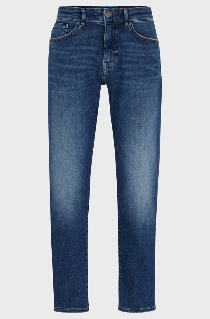 BOSS Jeans Regular Fit in Cotton Mix - RE.MAINE BO 10263422 01-50524084- Concorde Fashion#color_navy-411
