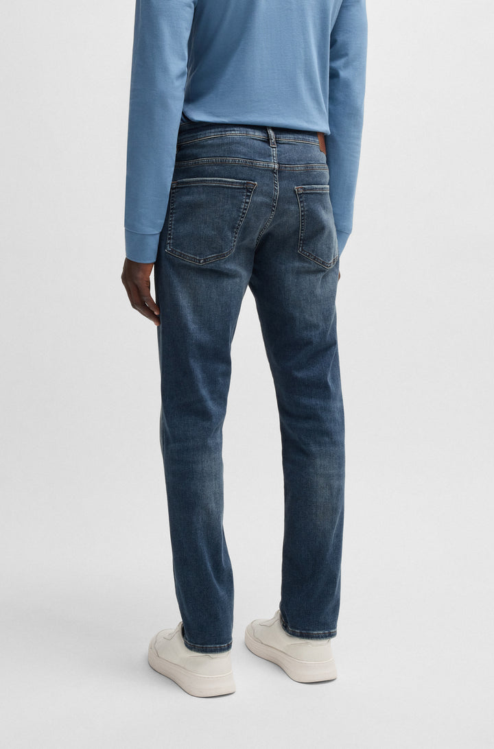 BOSS Jeans Regular Fit in Cotton Mix - RE.MAINE BO 10263422 02-50534670- Concorde Fashion#color_navy-411