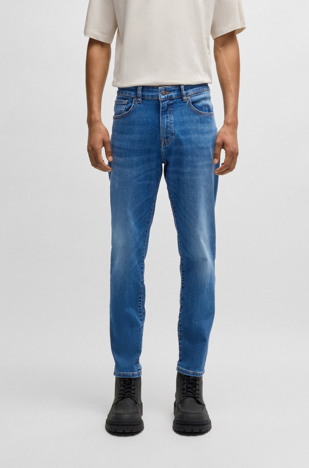 BOSS Jeans Tapered Fit in Cotton Mix - ONYX BO 10263424 01-50526955- Concorde Fashion#color_blue-434