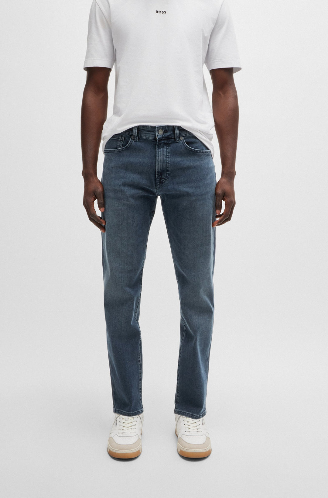BOSS Jeans Regular Fit in Cotton Mix - RE.MAINE BO 10263435 01-50524089- Concorde Fashion#color_navy-415