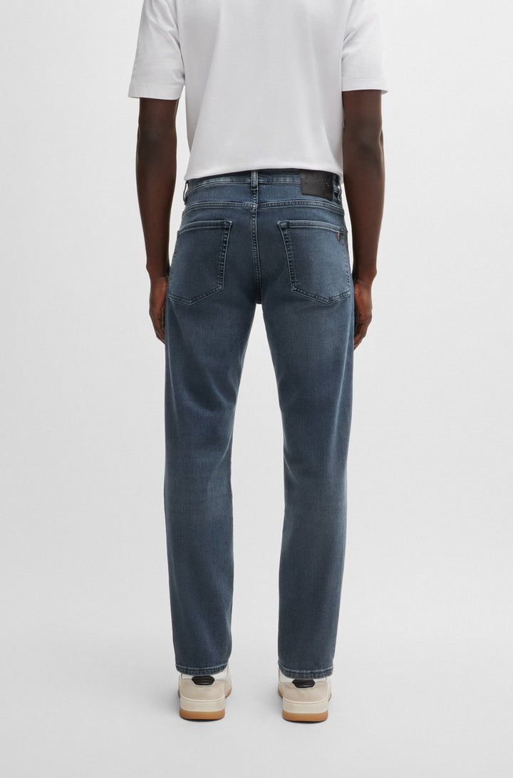 BOSS Jeans Regular Fit in Cotton Mix - RE.MAINE BO 10263435 01-50524089- Concorde Fashion#color_navy-415