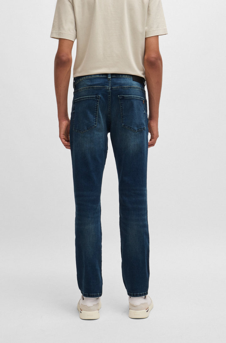 BOSS Jeans Regular Fit in Cotton Mix - RE.MAINE BO 10263435 02-50526946- Concorde Fashion#color_navy-418