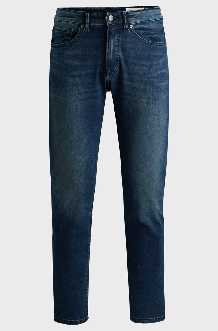 BOSS Jeans Regular Fit in Cotton Mix - RE.MAINE BO 10263435 02-50526946- Concorde Fashion#color_navy-418