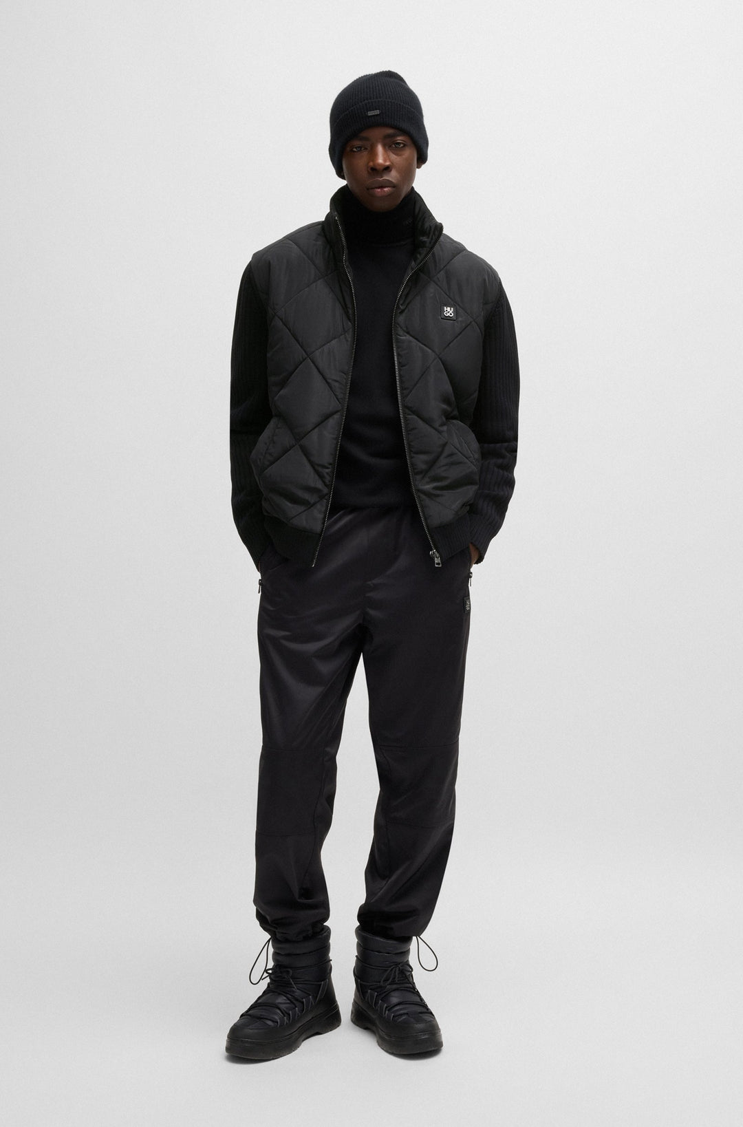 HUGO Casual Jackets Relaxed Fit in Nylon - SYBON 10263670 01-50524549- Concorde Fashion#color_black-001