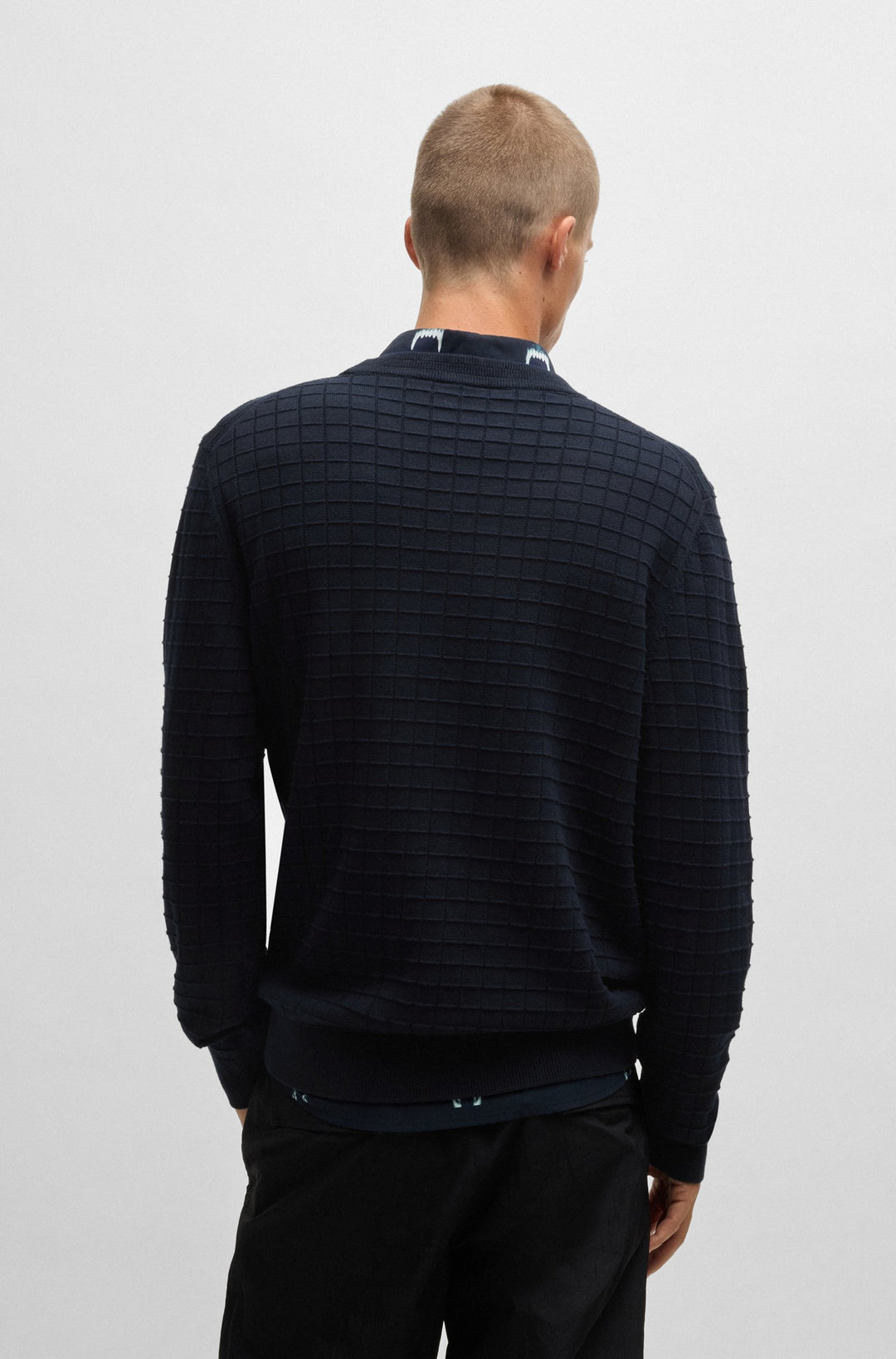 HUGO Sweaters Regular Fit in Cotton - SCOULT 10263692 01-50524546- Concorde Fashion#color_navy-410