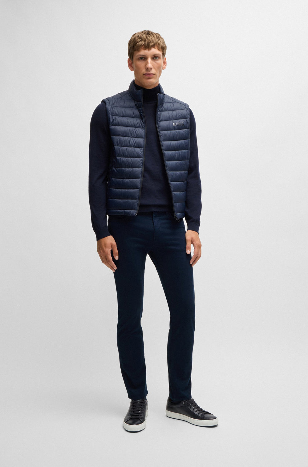 BOSS Trousers Slim Fit in Cotton Mix - P-DELAWARE5 10263901 01-50524431- Concorde Fashion#color_navy-404