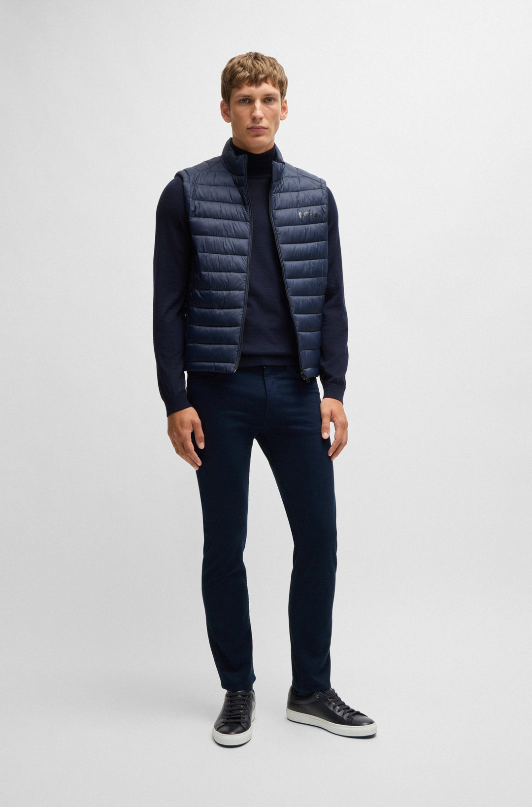 BOSS Trousers Slim Fit in Cotton Mix - P-DELAWARE5 10263901 01-50524431- Concorde Fashion#color_navy-404