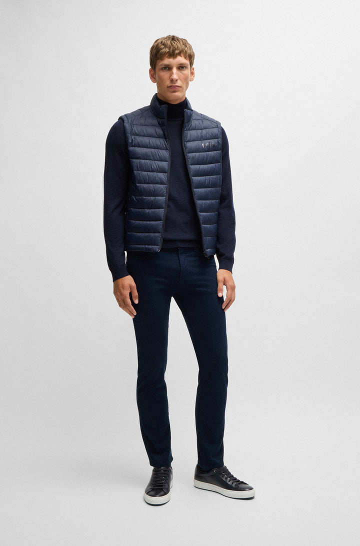 BOSS Trousers Slim Fit in Cotton Mix - P-DELAWARE5 10263901 01-50524431- Concorde Fashion#color_navy-404