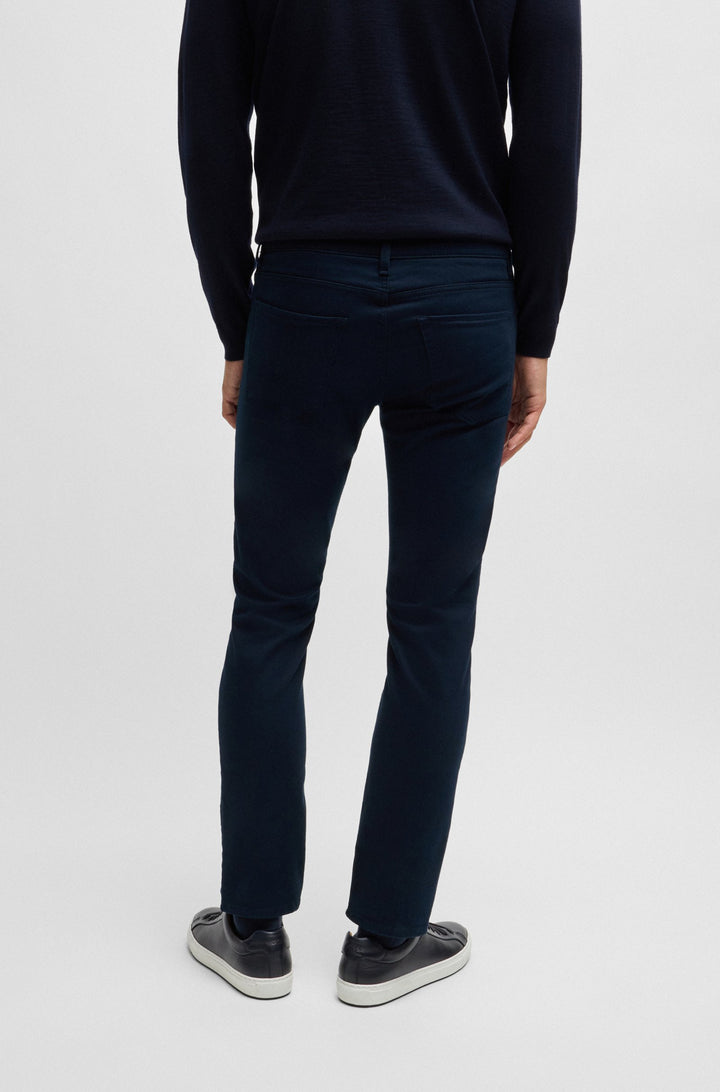 BOSS Trousers Slim Fit in Cotton Mix - P-DELAWARE5 10263901 01-50524431- Concorde Fashion#color_navy-404