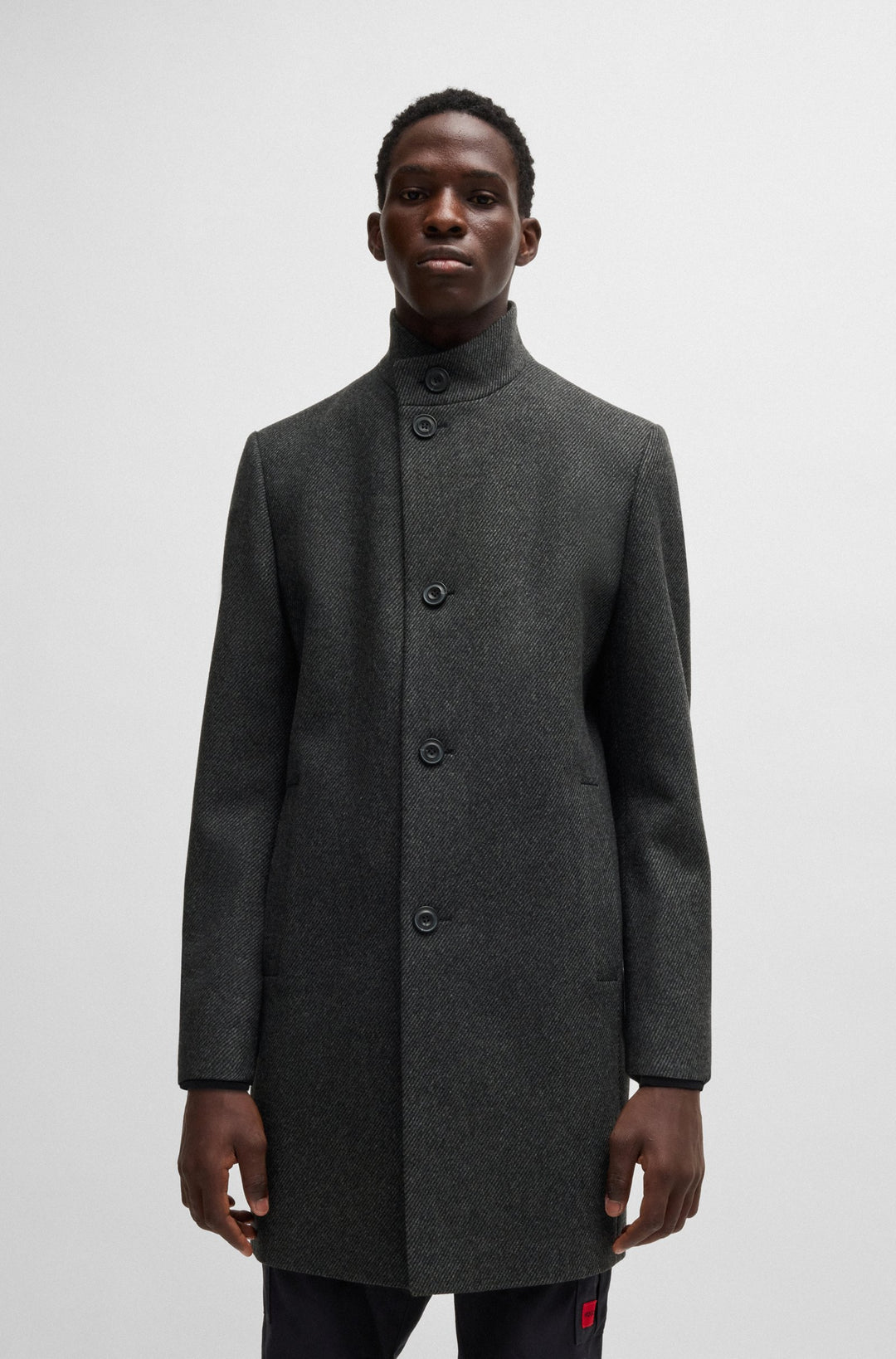 HUGO Coats Regular Fit in Wool Mix - MINTRAX2441 10263931 01-50525187- Concorde Fashion#color_grey-034