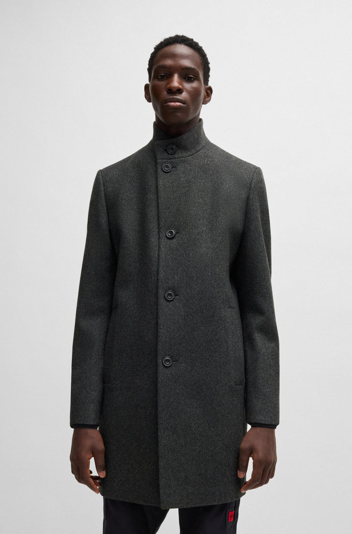 HUGO Coats Regular Fit in Wool Mix - MINTRAX2441 10263931 01-50525187- Concorde Fashion#color_grey-034
