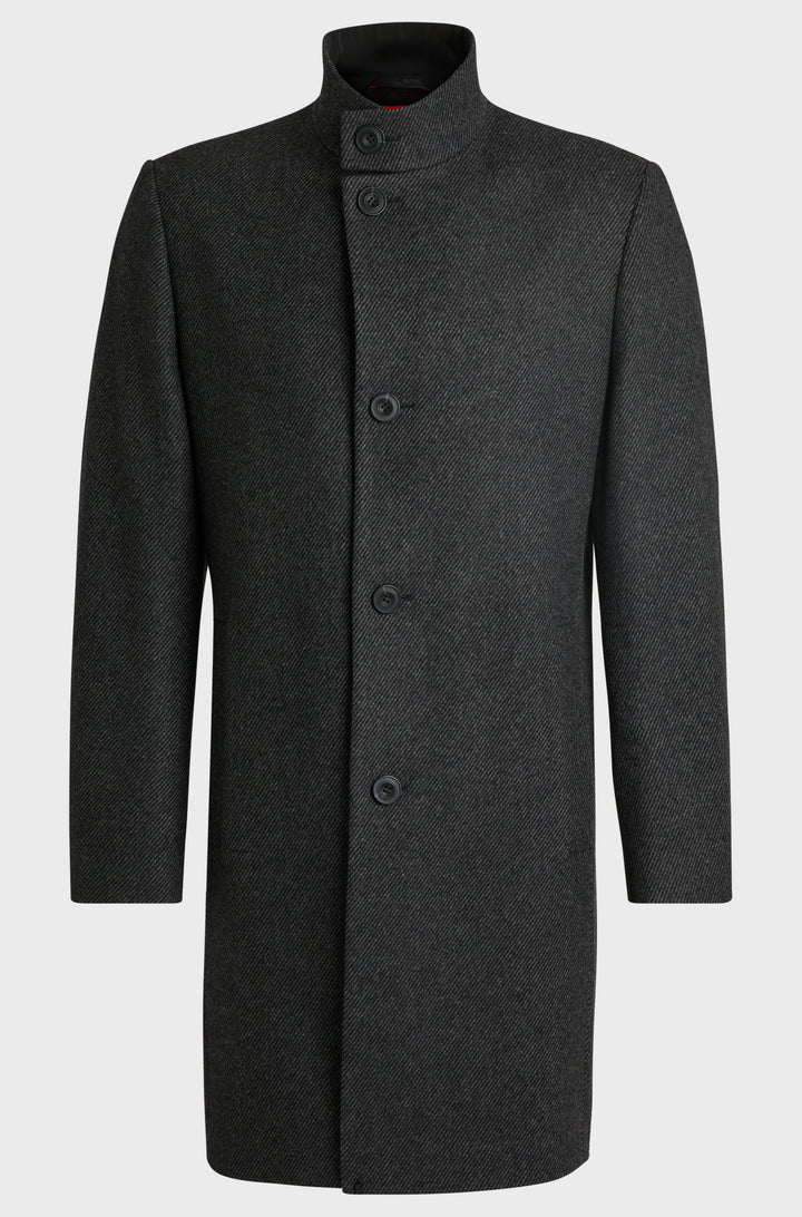 HUGO Coats Regular Fit in Wool Mix - MINTRAX2441 10263931 01-50525187- Concorde Fashion#color_grey-034