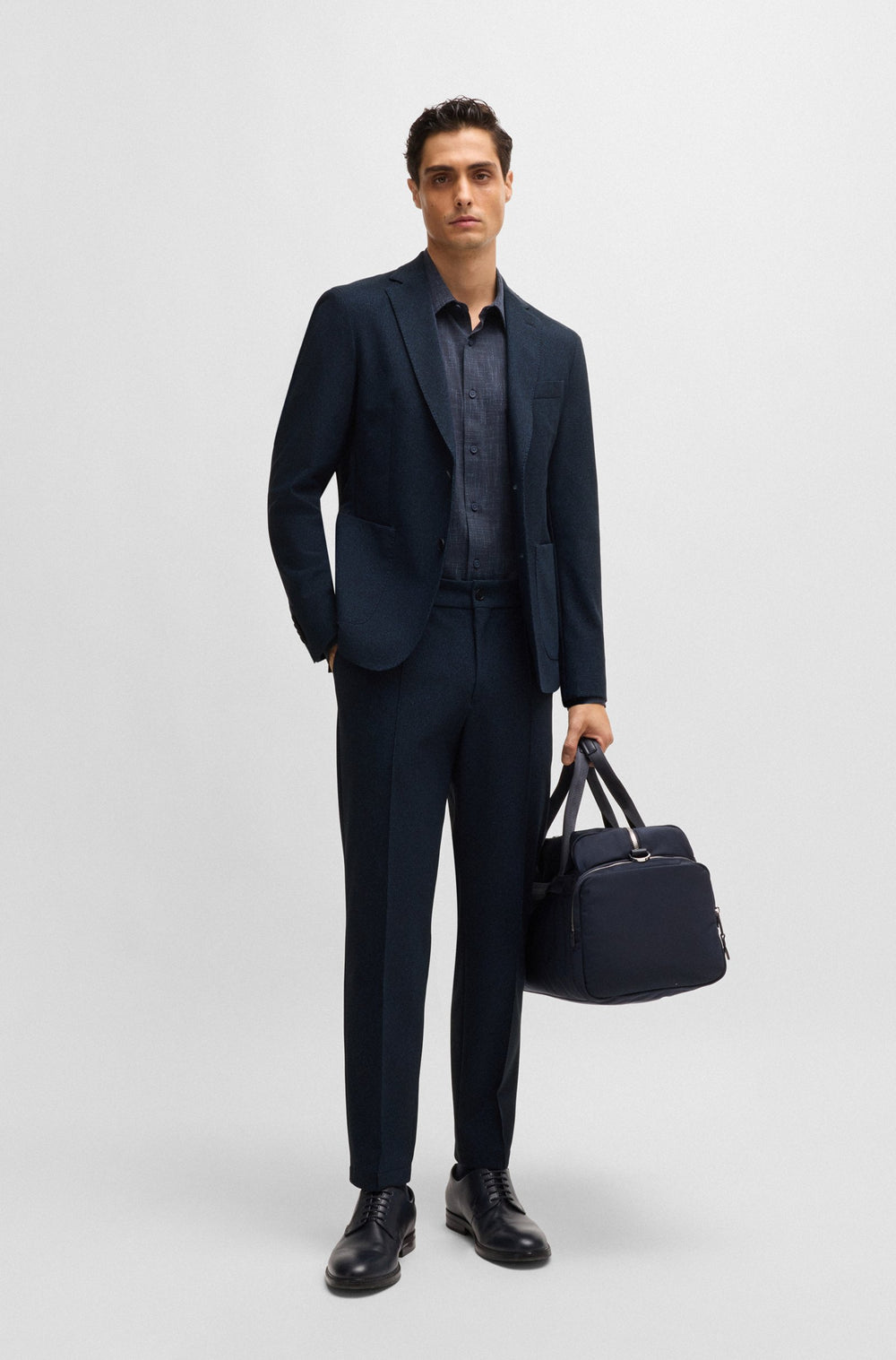 BOSS Blazers Slim Fit in Nylon Mix - P-HANRY-J-WG-233 10263952 01-50527897- Concorde Fashion#color_navy-404