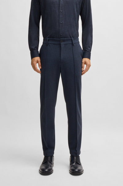 BOSS Trousers Tapered Fit in Nylon Mix - P-PERIN-J-CW-WG-244 10263952 01-50530630- Concorde Fashion#color_navy-404