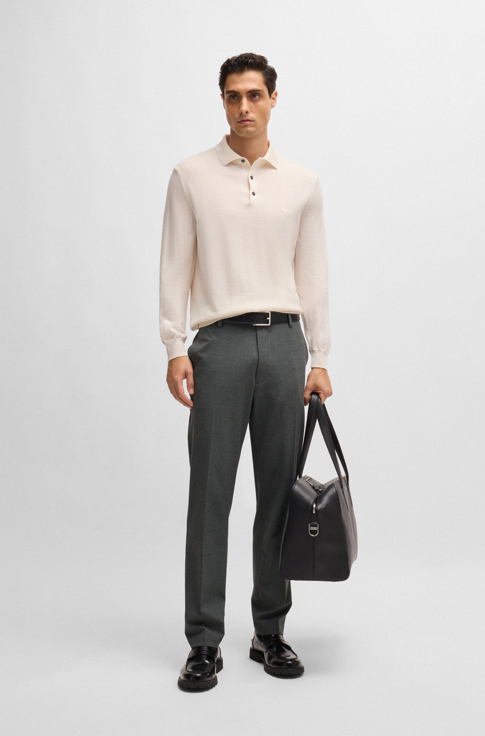 BOSS Trousers Regular Fit in Polyetser Mix - P-KANE-EL 10263996 01-50528379- Concorde Fashion#color_grey-030