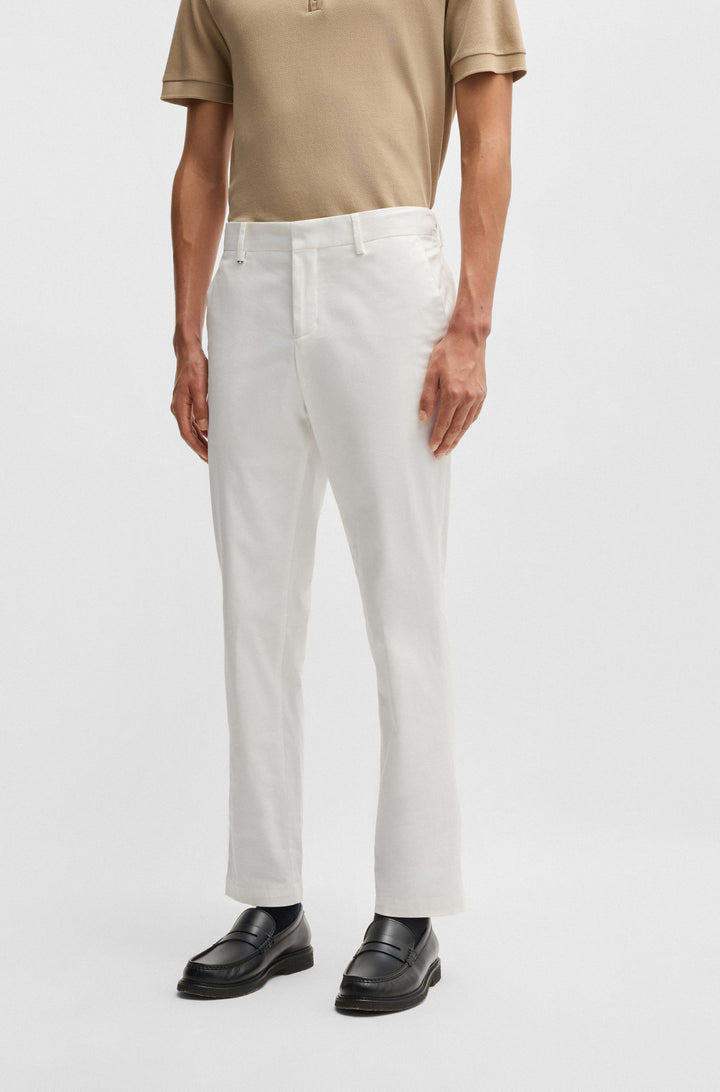 BOSS Trousers  in Cotton Mix - C-GENIUS-DTL-WG-251F 10264043 01-50534612- Concorde Fashion#color_white-100