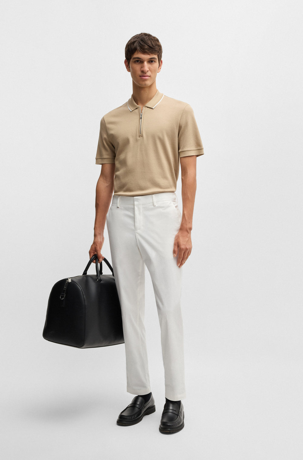 BOSS Trousers  in Cotton Mix - C-GENIUS-DTL-WG-251F 10264043 01-50534612- Concorde Fashion#color_white-100