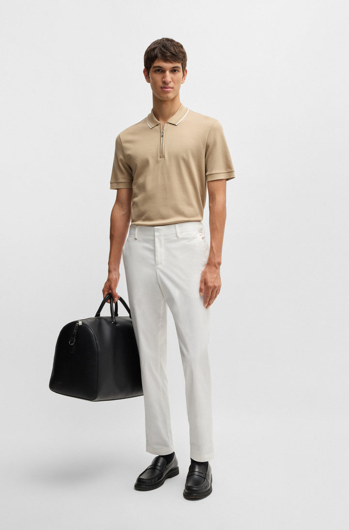 BOSS Trousers  in Cotton Mix - C-GENIUS-DTL-WG-251F 10264043 01-50534612- Concorde Fashion#color_white-100