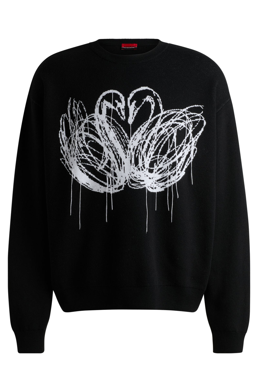 HUGO Sweaters Oversize Fit in Syenthetic - NEHIR_LB 10264126 01-50525345- Concorde Fashion#color_black-001