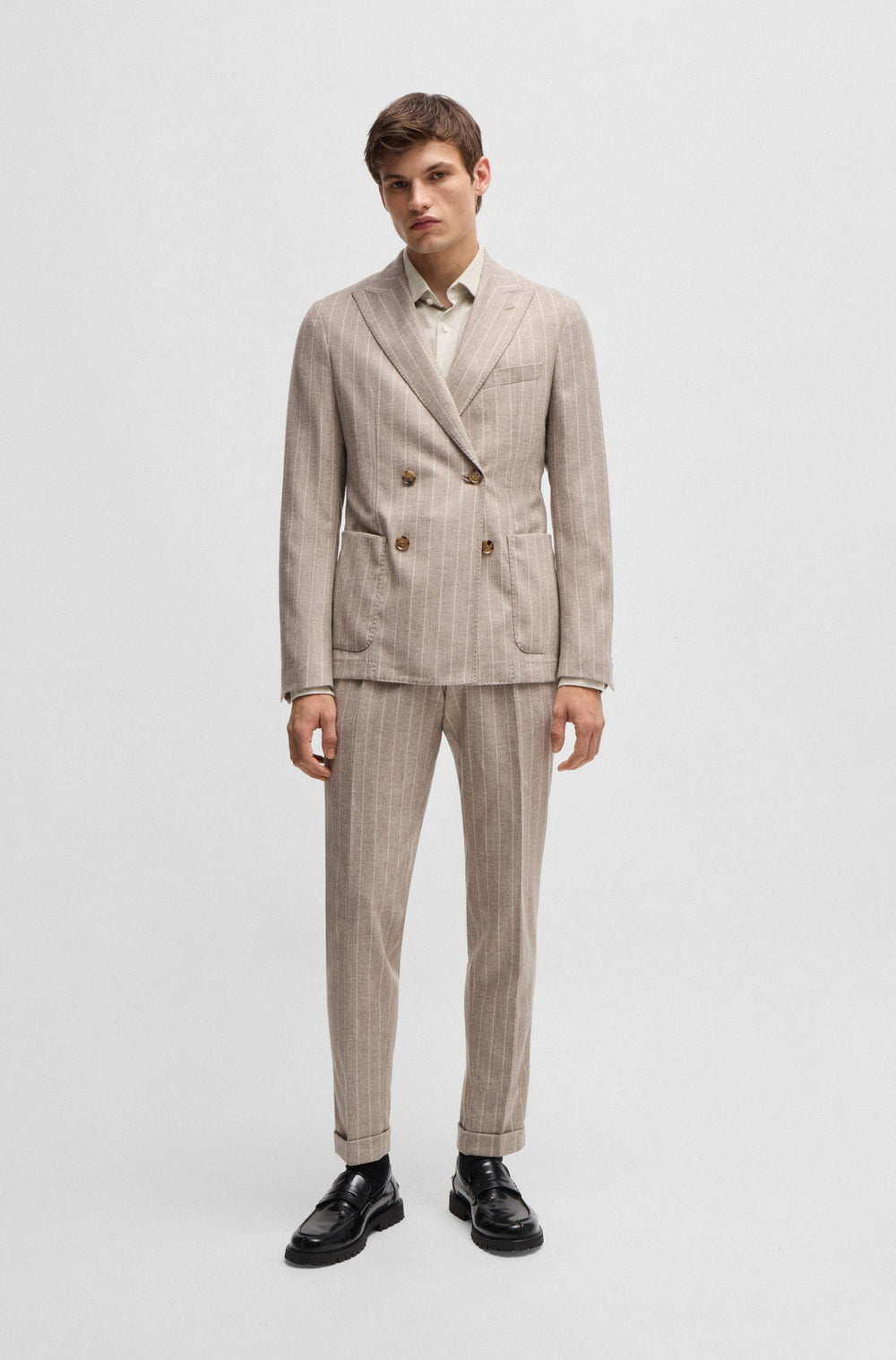 BOSS Formal Shirts Casual Fit in Cotton - C-HAL-KENT-C1-223 10264839 01-50527586- Concorde Fashion#color_beige-275