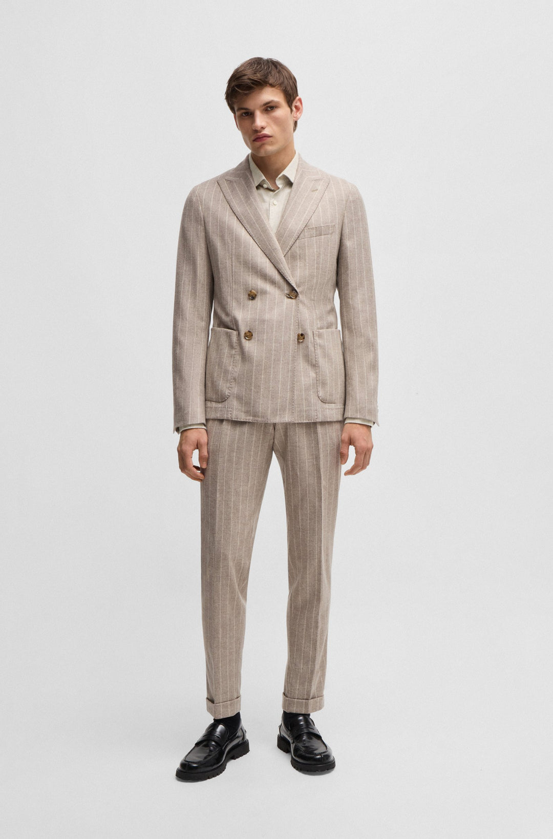 BOSS Formal Shirts Casual Fit in Cotton - C-HAL-KENT-C1-223 10264839 01-50527586- Concorde Fashion#color_beige-275