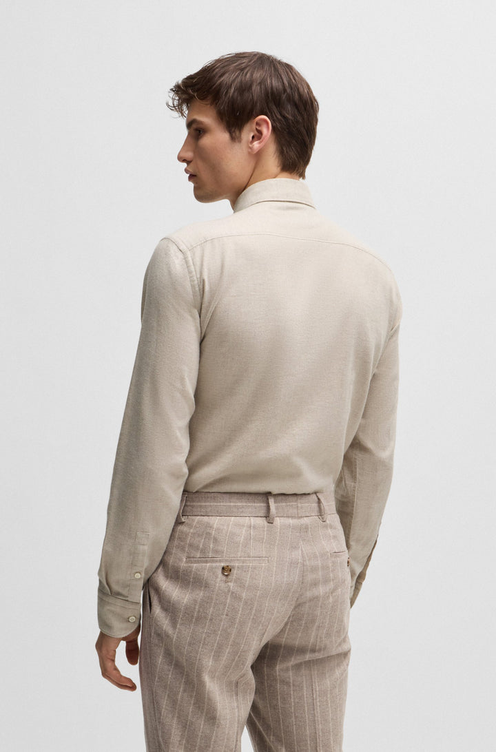 BOSS Formal Shirts Casual Fit in Cotton - C-HAL-KENT-C1-223 10264839 01-50527586- Concorde Fashion#color_beige-275