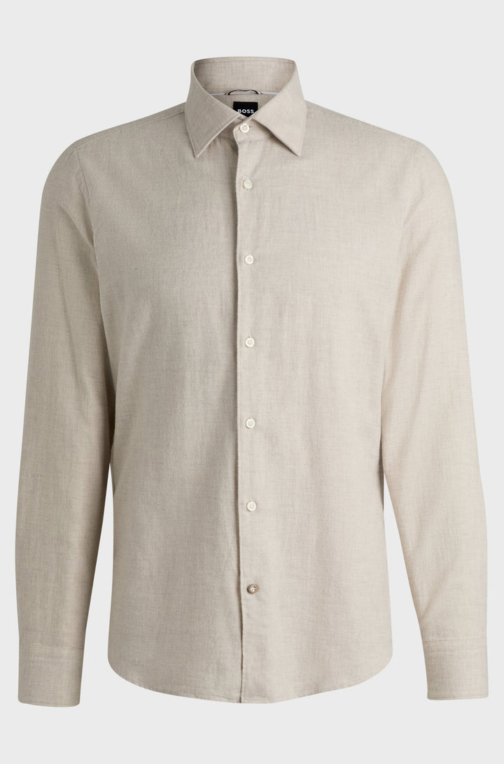 BOSS Formal Shirts Casual Fit in Cotton - C-HAL-KENT-C1-223 10264839 01-50527586- Concorde Fashion#color_beige-275