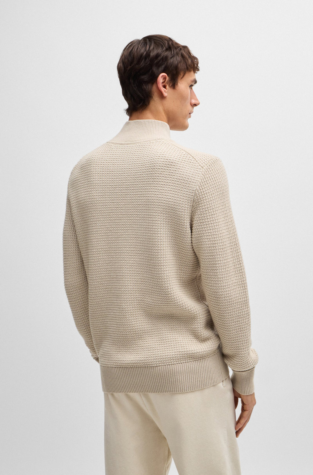 BOSS Sweaters Regular Fit in Cotton Mix - H-EMAURELIO 10265478 01-50526833- Concorde Fashion#color_beige-275