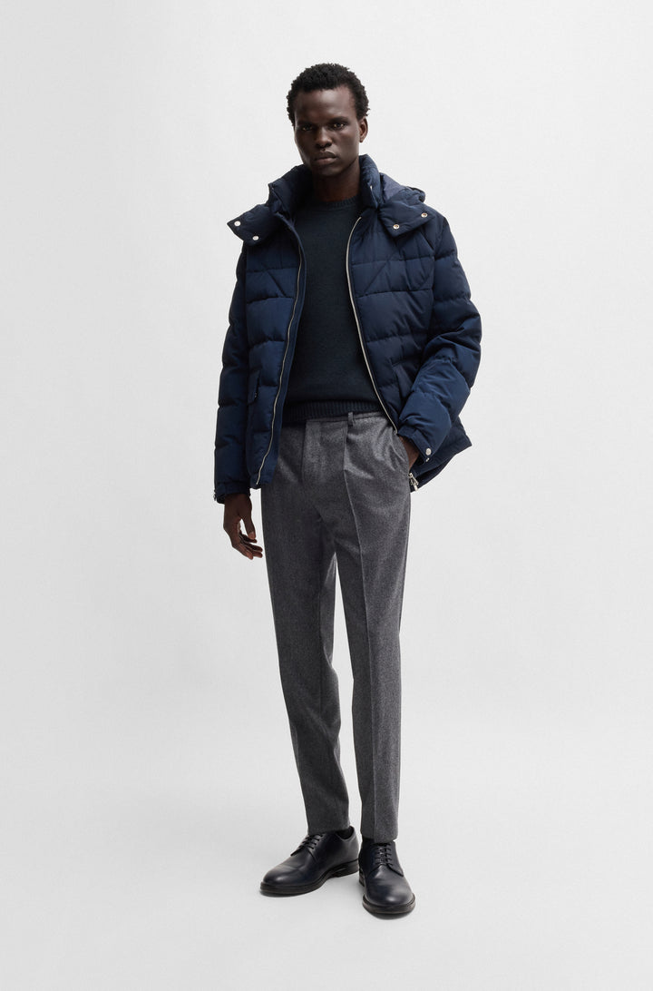 BOSS Sweaters Regular Fit in Wool - H-EMALVO 10265480 01-50526836- Concorde Fashion#color_navy-404