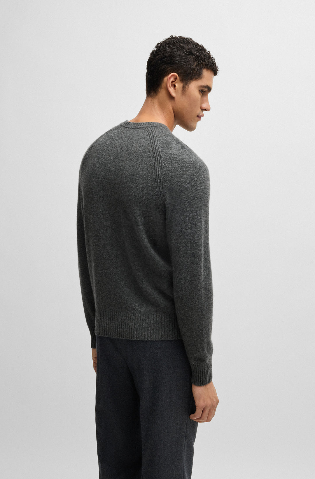 BOSS Sweaters Regular Fit in Wool - H-EMALVO 10265480 01-50526836- Concorde Fashion#color_grey-030
