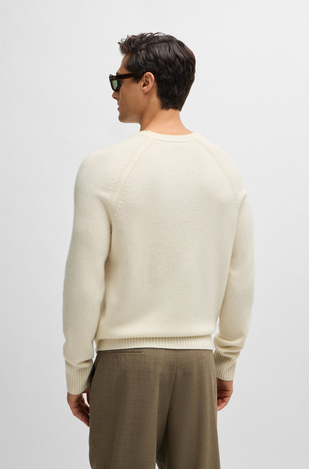 BOSS Sweaters Regular Fit in Wool - H-EMALVO 10265480 01-50526836- Concorde Fashion#color_white-131