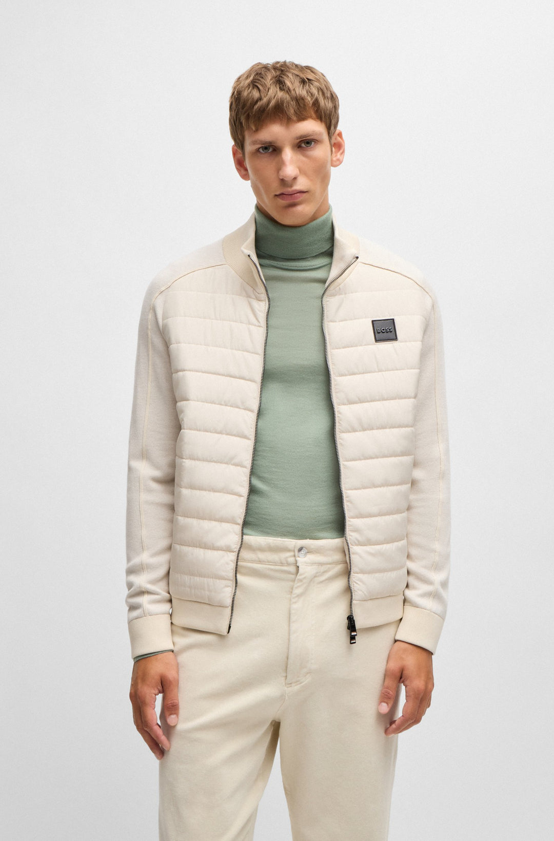 BOSS Casual Jackets Regular Fit in Cotton Mix - H-ESFERO 10265506 01-50526835- Concorde Fashion#color_white-131