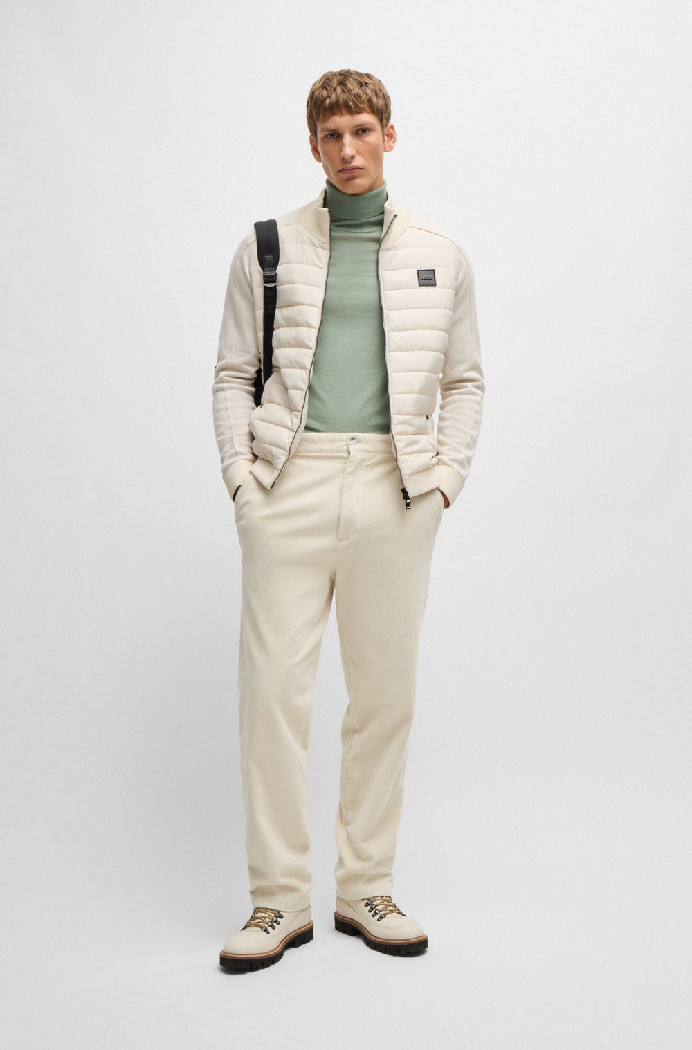 BOSS Casual Jackets Regular Fit in Cotton Mix - H-ESFERO 10265506 01-50526835- Concorde Fashion#color_white-131