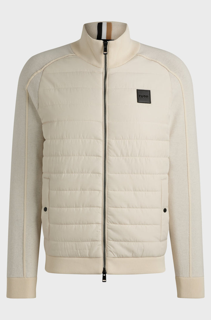 BOSS Casual Jackets Regular Fit in Cotton Mix - H-ESFERO 10265506 01-50526835- Concorde Fashion#color_white-131