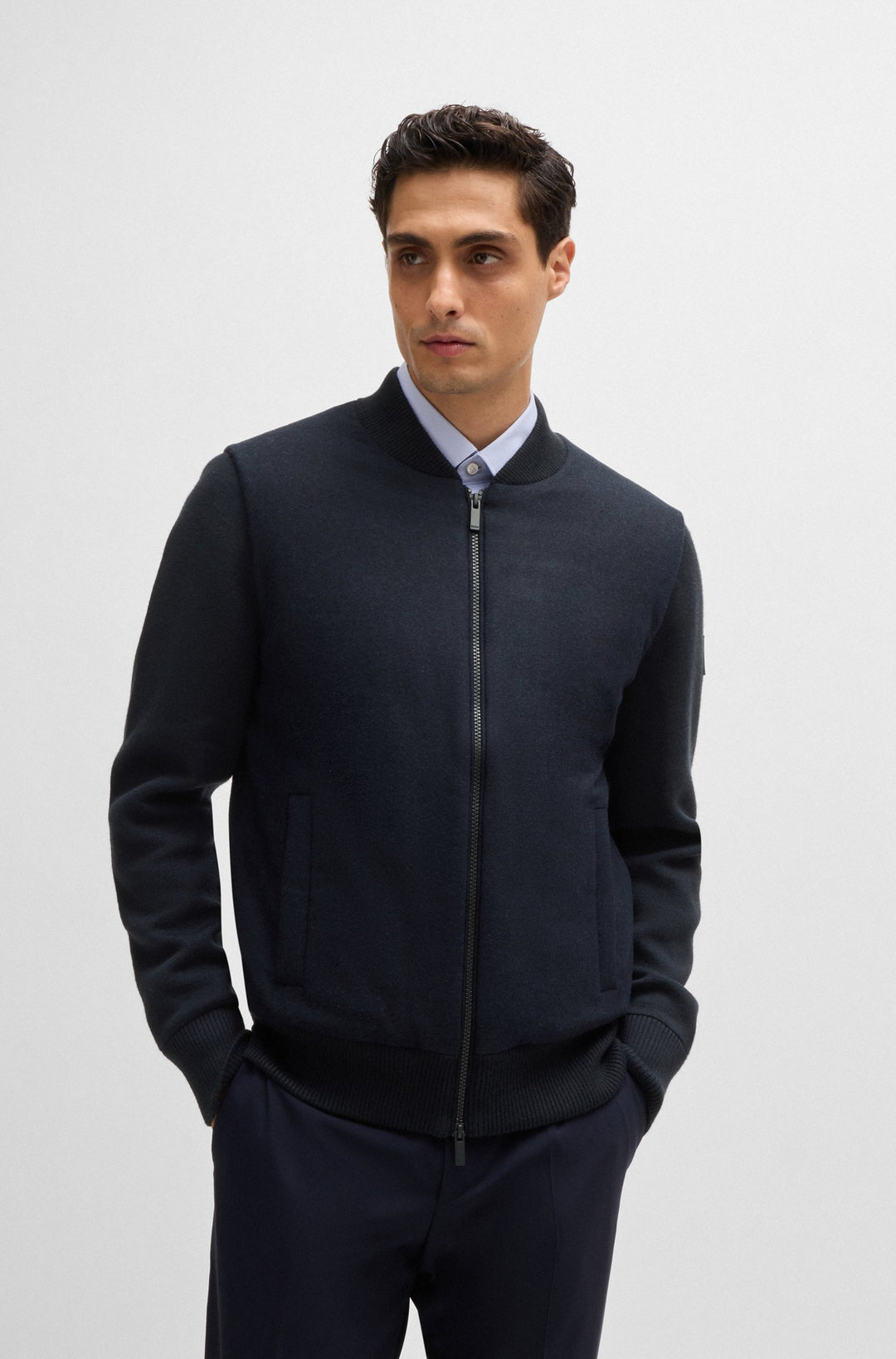BOSS Casual Jackets Regular Fit in Polyester Mix - P-EFLANO 10265510 01-50526850- Concorde Fashion#color_navy-404