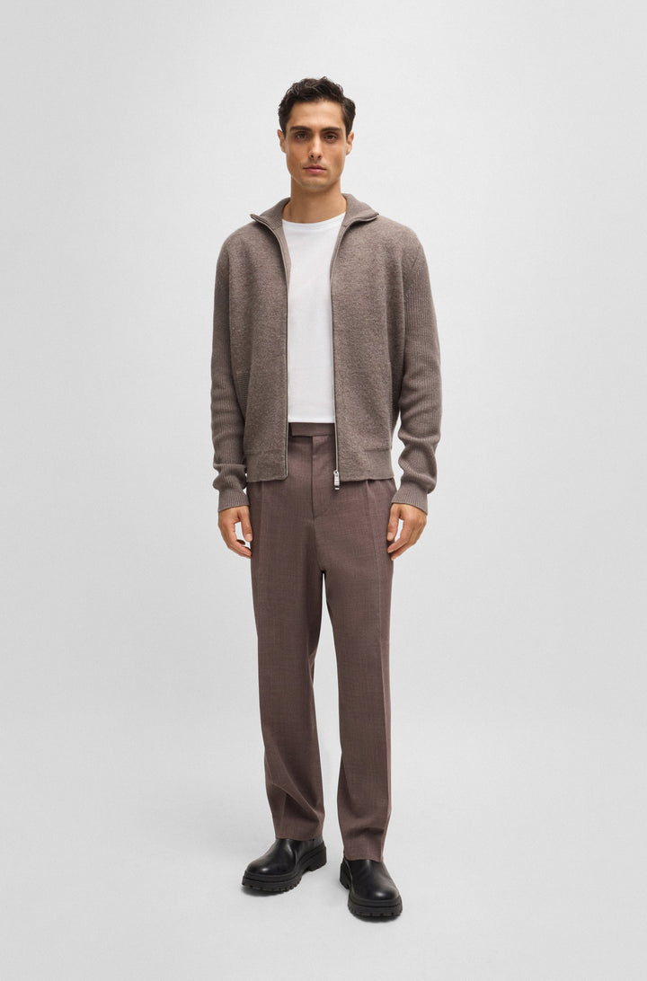 BOSS Sweaters Regular Fit in Cotton Mix - H-EMERAVIGLIO 10265533 01-50526839- Concorde Fashion#color_beige-252