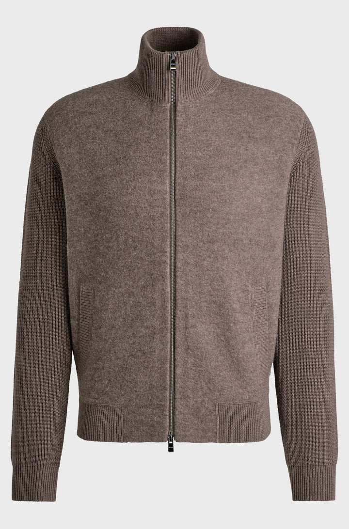 BOSS Sweaters Regular Fit in Cotton Mix - H-EMERAVIGLIO 10265533 01-50526839- Concorde Fashion#color_beige-252
