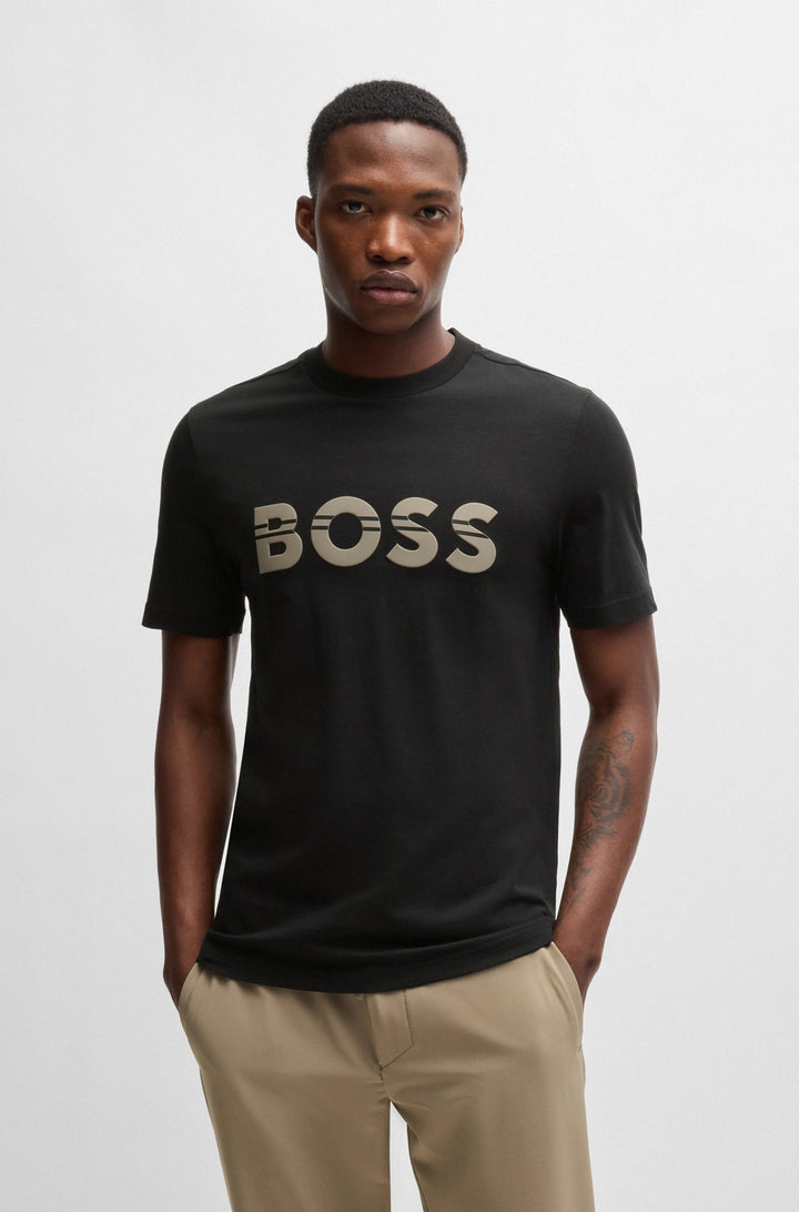 BOSS T-Shirts Regular Fit in Cotton - TEE 1 10265583 01-50525208- Concorde Fashion#color_black-001