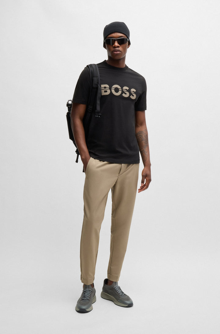BOSS T-Shirts Regular Fit in Cotton - TEE 1 10265583 01-50525208- Concorde Fashion#color_black-001
