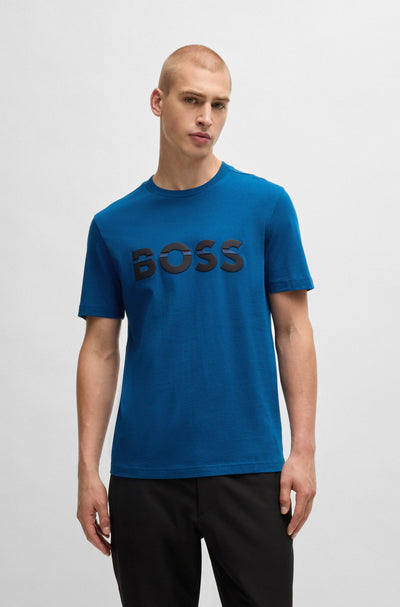 BOSS T-Shirts Regular Fit in Cotton - TEE 1 10265583 01-50525208- Concorde Fashion#color_blue-494