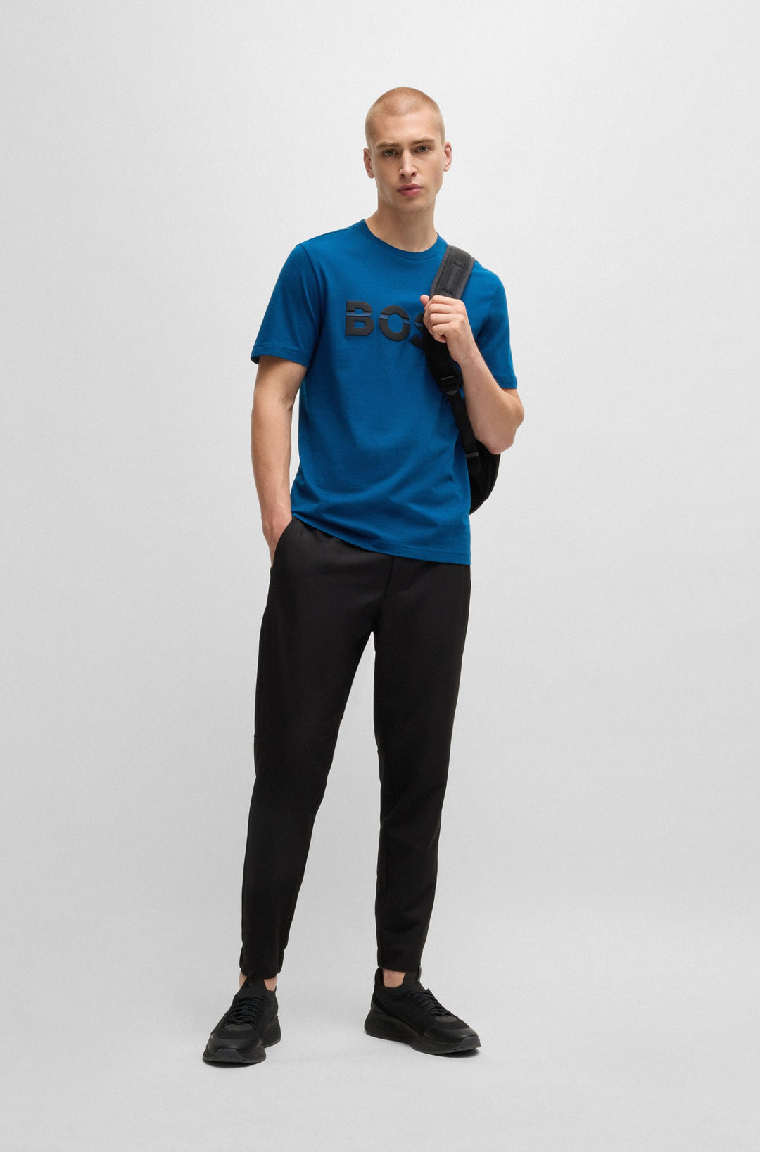 BOSS T-Shirts Regular Fit in Cotton - TEE 1 10265583 01-50525208- Concorde Fashion#color_blue-494